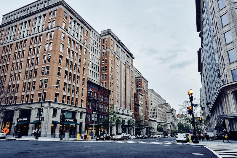 Downtown street in Washington D.C.