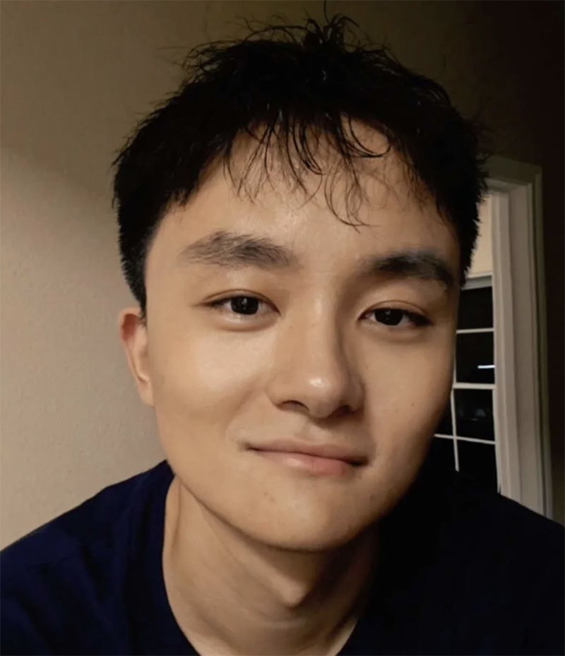 young man with dark hair